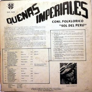 Disco de Vinilo Sol Del Perú - Quenas Imperiales Vinyl Record