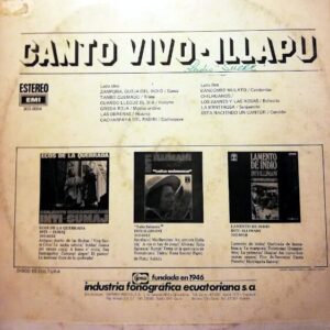 Disco de Vinilo Illapu - Canto Vivo Vinyl Record