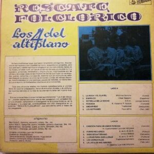Disco de Vinilo Los 4 Del Altiplano - Rescate Folklorico Vol 4 Vinyl Record
