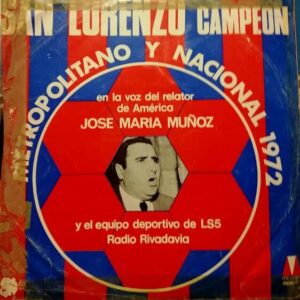 Disco de Vinilo José María Muñoz - San Lorenzo Campeón Vinyl Record