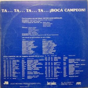Disco de Vinilo Víctor Hugo Morales - Ta... Ta... Ta... Boca Campeón 1981 Vinyl Record