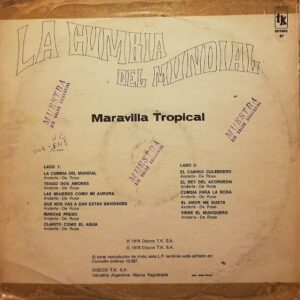 Disco de Vinilo Maravilla Tropical - La Cumbia Del Mundial Vinyl Record