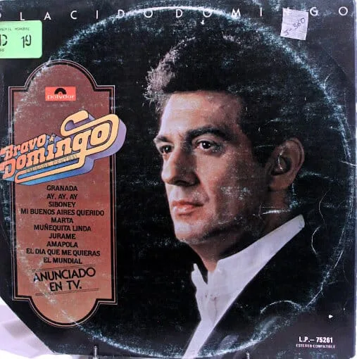 Disco de Vinilo Placido Domingo - Bravo Domingo Vinyl Record