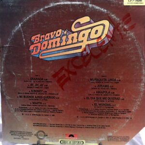 Disco de Vinilo Placido Domingo - Bravo Domingo Vinyl Record