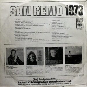 Disco de Vinilo Varios - San Remo 1973 Vinyl Record