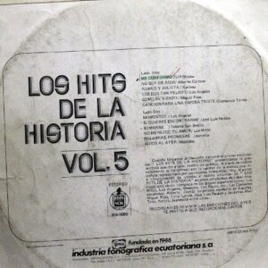 Disco de Vinilo Varios  - Los Hits De La Historia Vol 5 Vinyl Record