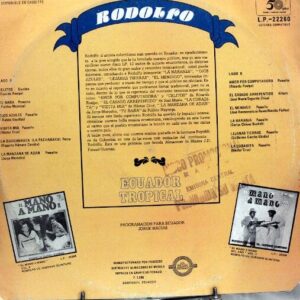 Disco de Vinilo Rodolfo - Ecuador Tropical Vinyl Record
