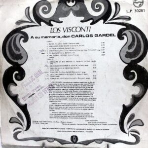 Disco de Vinilo Los Visconti - A Su Memoria Don Carlos Gardel Vinyl Record