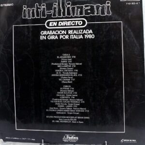 Disco de Vinilo Inti-illimani - En Directo Vinyl Record