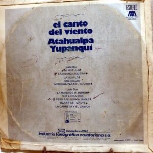 Disco de Vinilo Atahualpa Yupanqui - El Canto Del Viento Vinyl Record