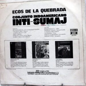 Disco de Vinilo Inti Sumaj - Ecos De La Quebrada Vinyl Record