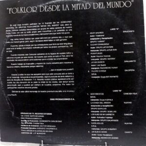 Disco de Vinilo Varios - Folklor Desde La Mitad Del Mundo Vinyl Record