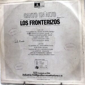 Disco de Vinilo Los Fronterizos - Canto En Alto Vinyl Record