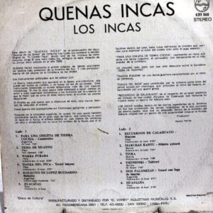 Disco de Vinilo Los Incas - Quenas Incas Vinyl Record