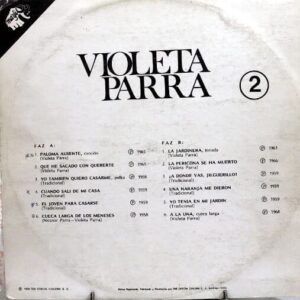 Disco de Vinilo Violeta Parra - Violeta Parra Vol 2 Vinyl Record