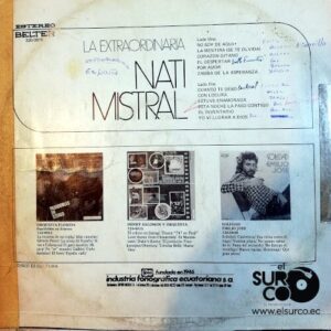 Disco de Vinilo Nati Mistral - La Extraordinaria Nati Mistral Vinyl Record