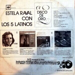 Disco de Vinilo Estela Raval - Estela Raval Con Los 5 Latinos Vinyl Record