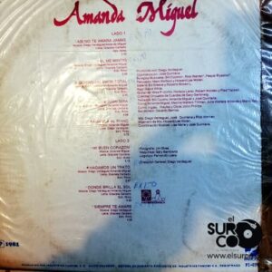 Disco de Vinilo Amanda Miguel - El Sonido Vol 1 Vinyl Record