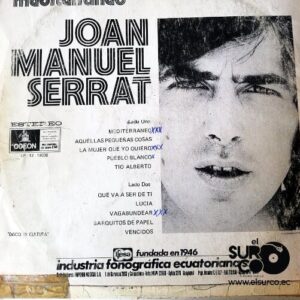 Disco de Vinilo Joan Manuel Serrat - Mediterráneo Vinyl Record