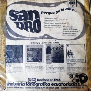 Disco de Vinilo Sandro - Por Que Yo Te Amo Vinyl Record