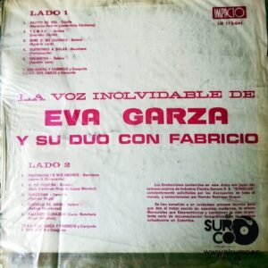 Disco de Vinilo Eva Garza - La Voz Inolvidable De Eva Garza Vinyl Record