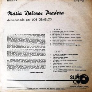 Disco de Vinilo María Dolores Pradera - María Dolores Pradera Vinyl Record