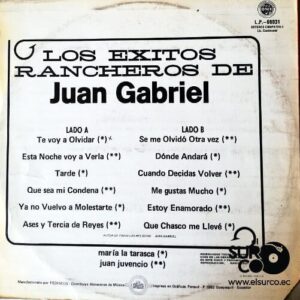 Disco de Vinilo Juan Gabriel - Los Éxitos Rancheros De Juan Gabriel Vinyl Record