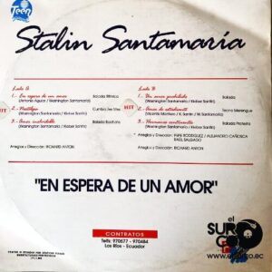 Disco de Vinilo Stalin Santamaría - En Espera De Un Amor Vinyl Record