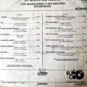 Disco de Vinilo Varios - 25 Años De Amor Con Manzanero Y Sus Mejores Intérpretes Vinyl Record