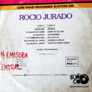 Disco de Vinilo Rocío Jurado - Los Más Grandes Éxitos De Rocío Jurado Vinyl Record