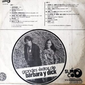 Disco de Vinilo Bárbara Y Dick - Grandes Éxitos De Bárbara Y Dick Vinyl Record