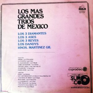 Disco de Vinilo Varios - Los Más Grandes Tríos De México Vinyl Record