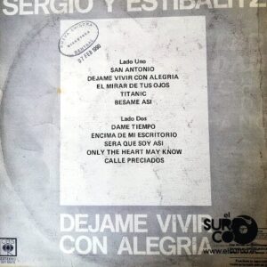 Disco de Vinilo Sergio Y Estibaliz - Déjame Vivir Con La Alegría Vinyl Record