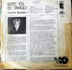 Disco de Vinilo Ivonne Bastien - Este Es El Tango Vinyl Record