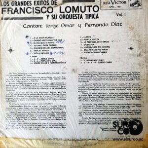 Disco de Vinilo Francisco J Lomuto -  Francisco J Lomuto Vol 1 Vinyl Record