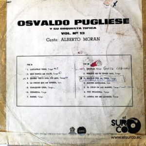 Disco de Vinilo Osvaldo Pugliese - Con Alberto Morán Vinyl Record