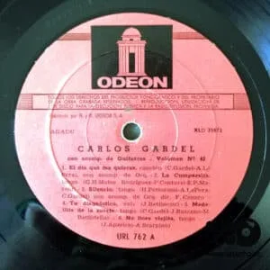 Disco de Vinilo Carlos Gardel - Carlos Gardel Con Acompañamiento De Guitarras Vol 42 Vinyl Record