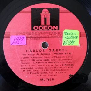 Disco de Vinilo Carlos Gardel - Carlos Gardel Con Acompañamiento De Guitarras Vol 42 Vinyl Record