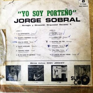 Disco de Vinilo Jorge Sobral - Yo Soy Porteño Vinyl Record