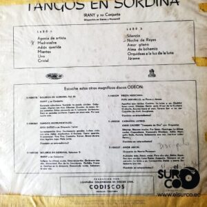 Disco de Vinilo Irany Y Su Conjunto - Tangos En Sordina Vinyl Record