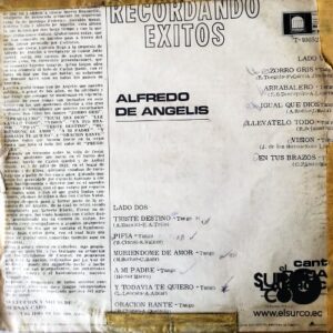 Disco de Vinilo Alfredo De Angelis - Recordando Éxitos Vinyl Record
