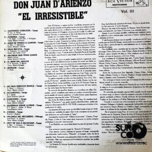 Disco de Vinilo Juan D’ Arienzo - El Irresistible Vinyl Record