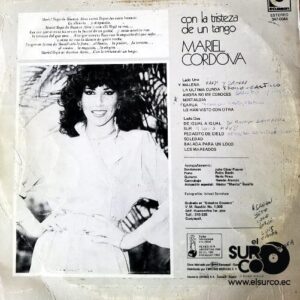 Disco de Vinilo Mariel Córdoba - Con La Tristeza De Un Tango Vinyl Record