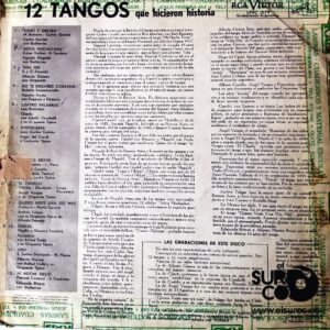 Disco de Vinilo Varios - 12 Tangos Que Hicieron Historia Vinyl Record