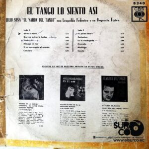 Disco de Vinilo Julio Sosa - El Tango Lo Siento Así Vinyl Record