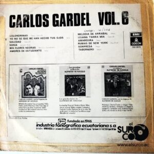 Disco de Vinilo Carlos Gardel - Carlos Gardel Vol 6 Vinyl Record