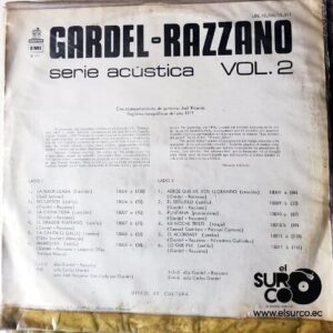 Disco de Vinilo Carlos Gardel  - Gardel Razzano Vol 2 Serie Acústica Vinyl Record