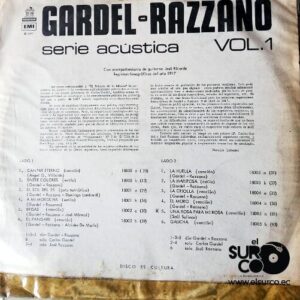 Disco de Vinilo Carlos Gardel  - Gardel Razzano Vol 1 Serie Acústica Vinyl Record