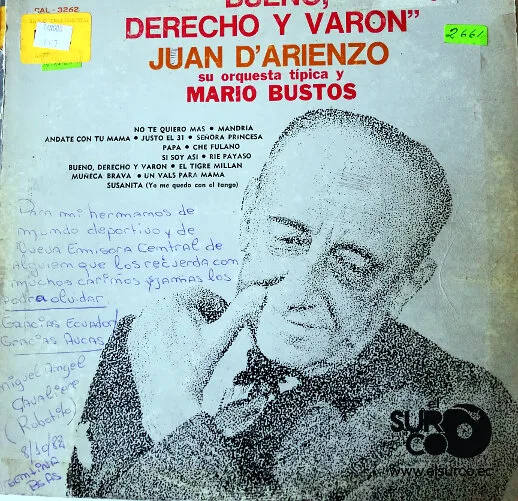 Disco de Vinilo Juan D’ Arienzo - Bueno, Derecho Y Varon Vinyl Record