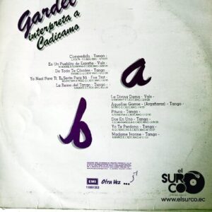 Disco de Vinilo Carlos Gardel  - Gardel Interpreta A Cadicamo Vinyl Record